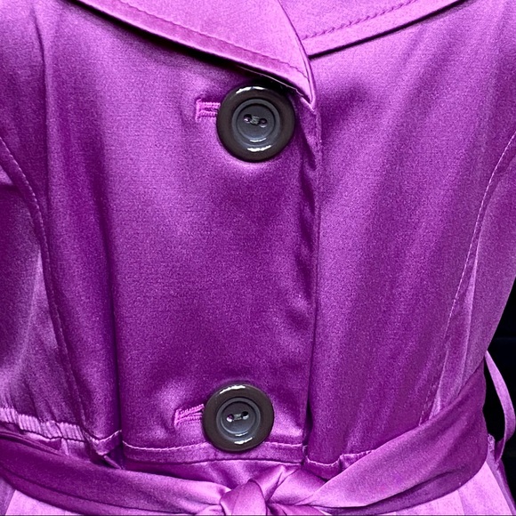 IZ Buyer Trench Coat Purple Size Medium - Picture 6 of 13